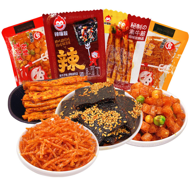 辣嘴猴素鸡丁素牛筋辣干子味零食香辣丝辣片辣味休闲小吃怀旧散装,淘宝优惠券,粉丝福利购,淘宝优惠卷