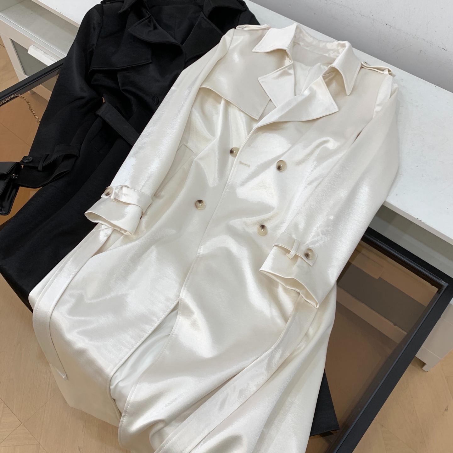 长款外套纯色冬季通勤百搭宽松舒适时尚休闲通勤女 J#31 - 图2