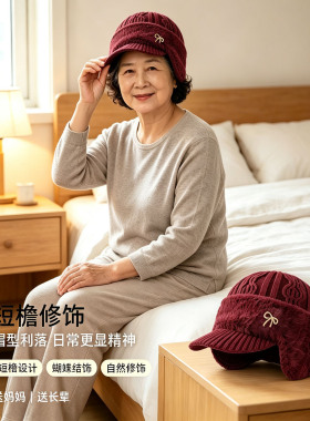 中老年化疗术后保暖护理帽防风帽