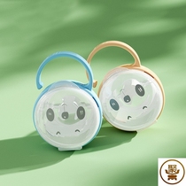 Cartoon appeasement pacifier containing box pattern baby pacifier transparent dust box with hand function