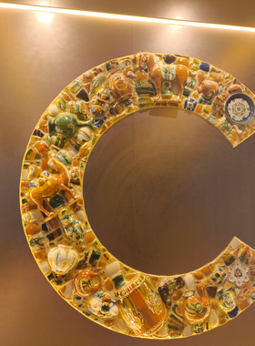 霸王茶姬唐三彩c字定制款源头工厂现做现发