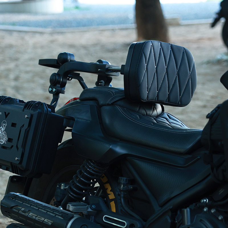 摩托车CU625/525灰石707 TR300 500春风450CLC铝合金折叠靠背 - 图1