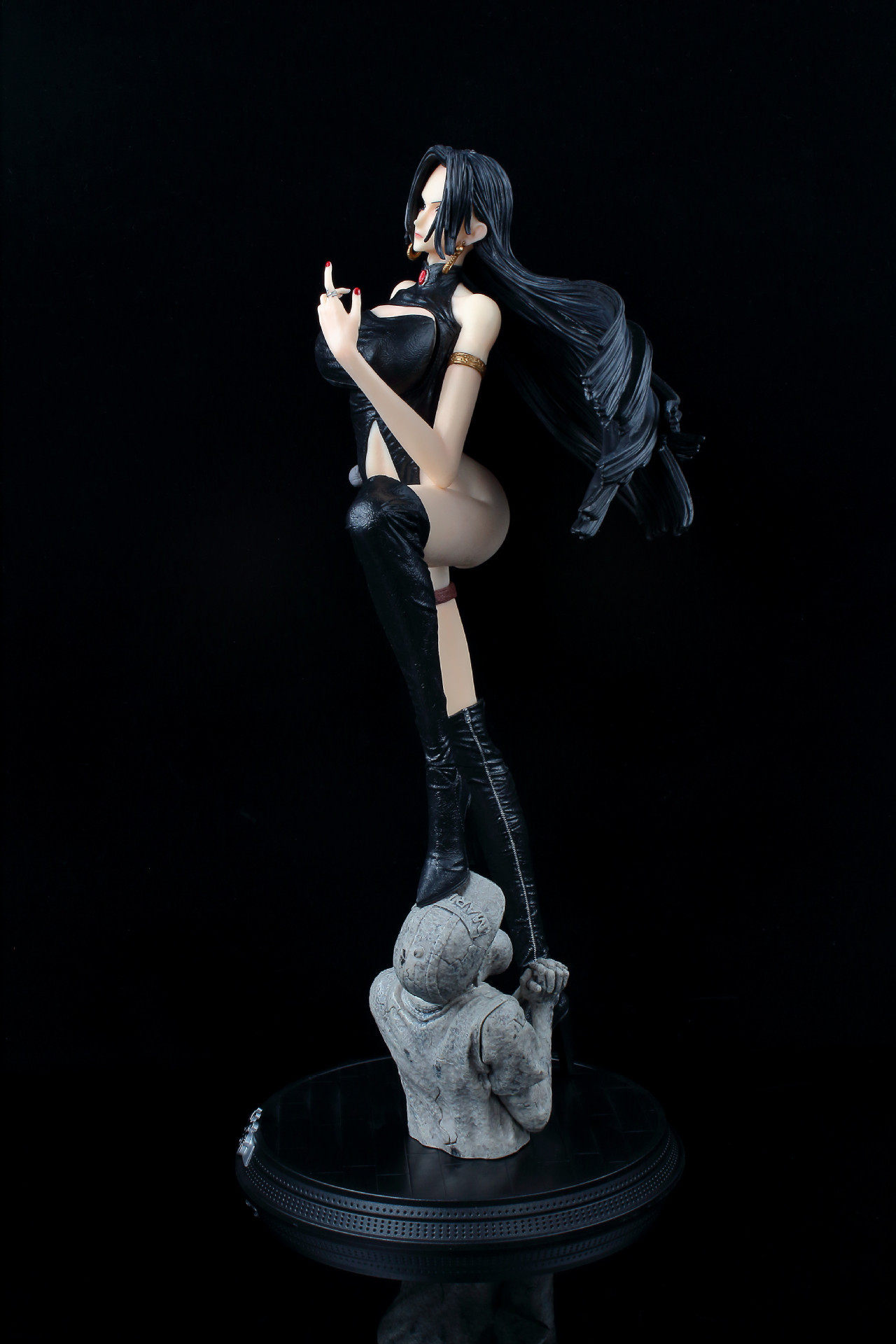 海贼王gk 汉库克 皮衣 女帝 1/4 可替换 雕像盒装场景手办