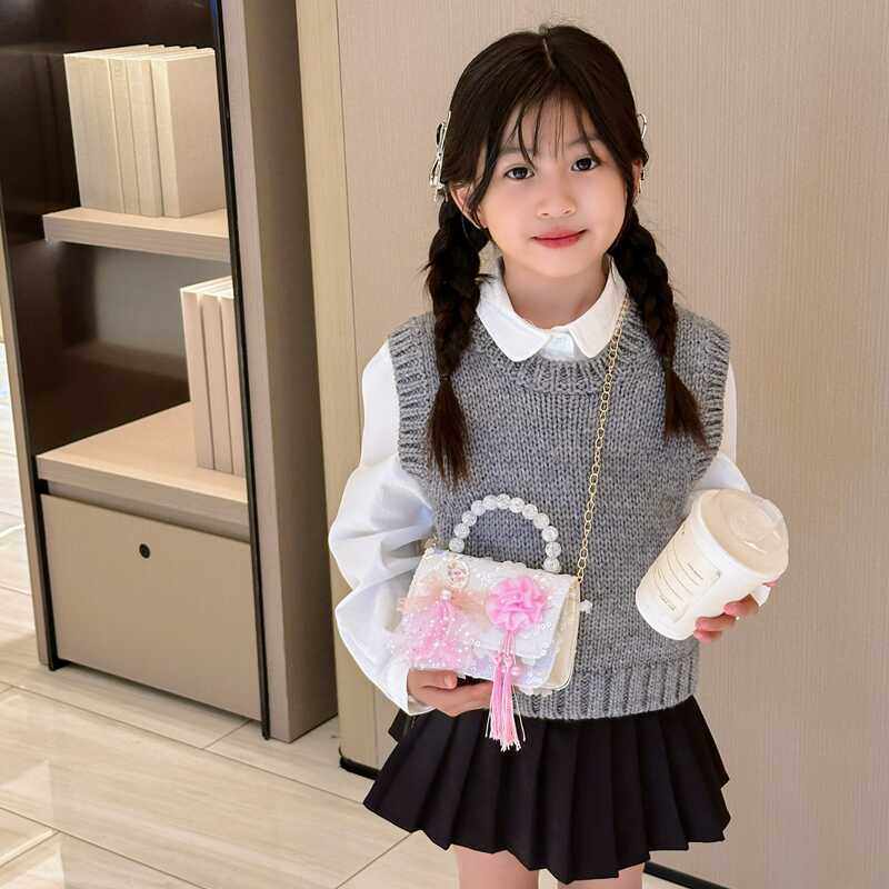 儿童包包女可爱公主斜挎包时尚小女孩珍珠手提小方包宝宝零钱配饰,淘宝优惠券,粉丝福利购,淘宝优惠卷