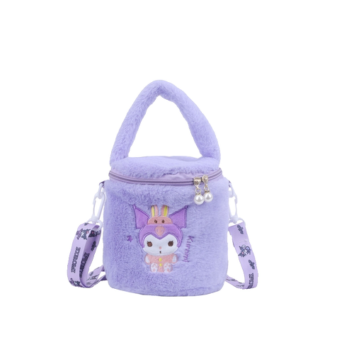 可爱毛绒公仔抓娃娃机单肩斜挎包水桶包便携款零钱包毛毛包可爱 - 图3