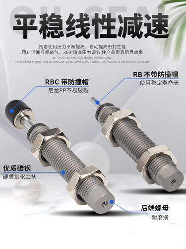 SMC型液压油压缓冲器RB/RBC0806 1007 1412 11 2015 2725精密气动 - 图3