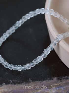 Timee恬觅 云梦泽 天然切面白水晶S925银磁吸扣手链手串礼物送人