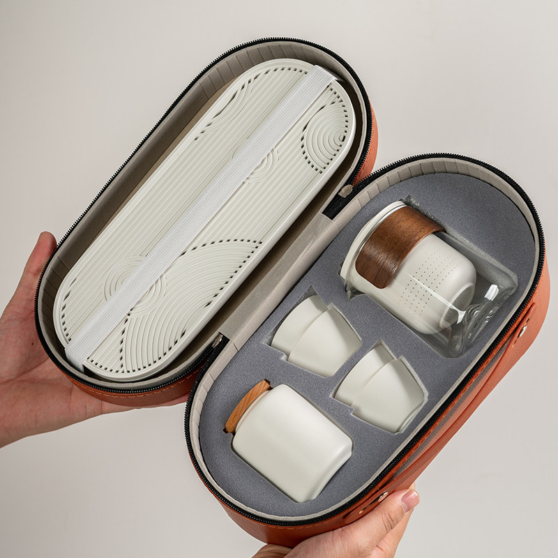 远山便携式旅行茶具小套装户外露营泡茶快客杯个人专用随身包茶盘,淘宝优惠券,粉丝福利购,淘宝优惠卷