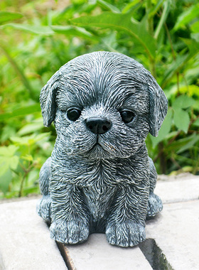 潮流树脂工艺品家居摆件时尚简约客厅装饰萌萌动物狗狗工艺品摆件