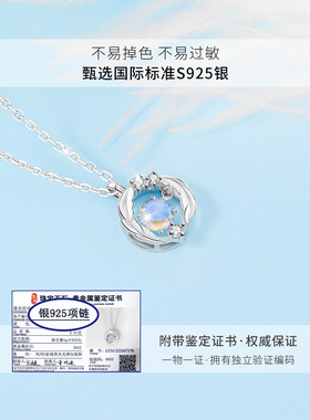 羽你相伴999纯银项链女款高级感轻奢小众2024新款生日礼物送女友