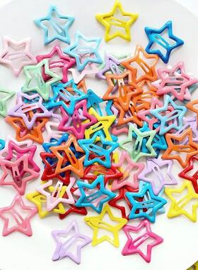 10pcs Colorful Star BB Hair Clips Girls Y2K Cute Star Barret