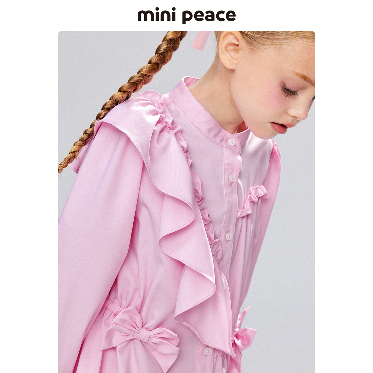 【时尚系列】minipeace太平鸟童装女童衬衫裙春季新款儿童连衣裙