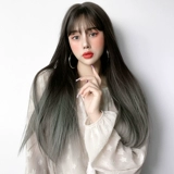 Парик, шлем, модная челка, прямые волосы, популярно в интернете, градиент