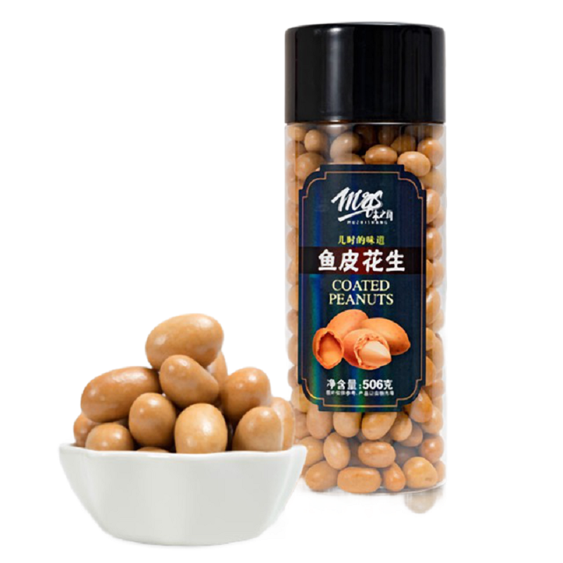 木之尚鱼皮日本豆裹衣花生豆罐坚果 晋福食品花生