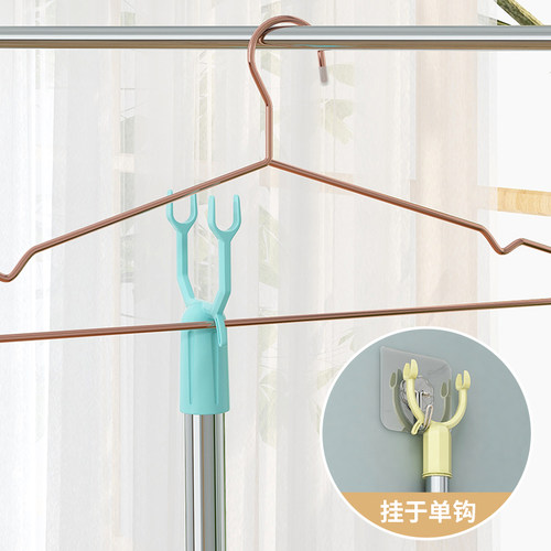 晾衣杆不锈钢伸缩单杆一根撑衣杆衣叉丫叉晒衣杆凉衣服挂衣凉衣捍 - 图1