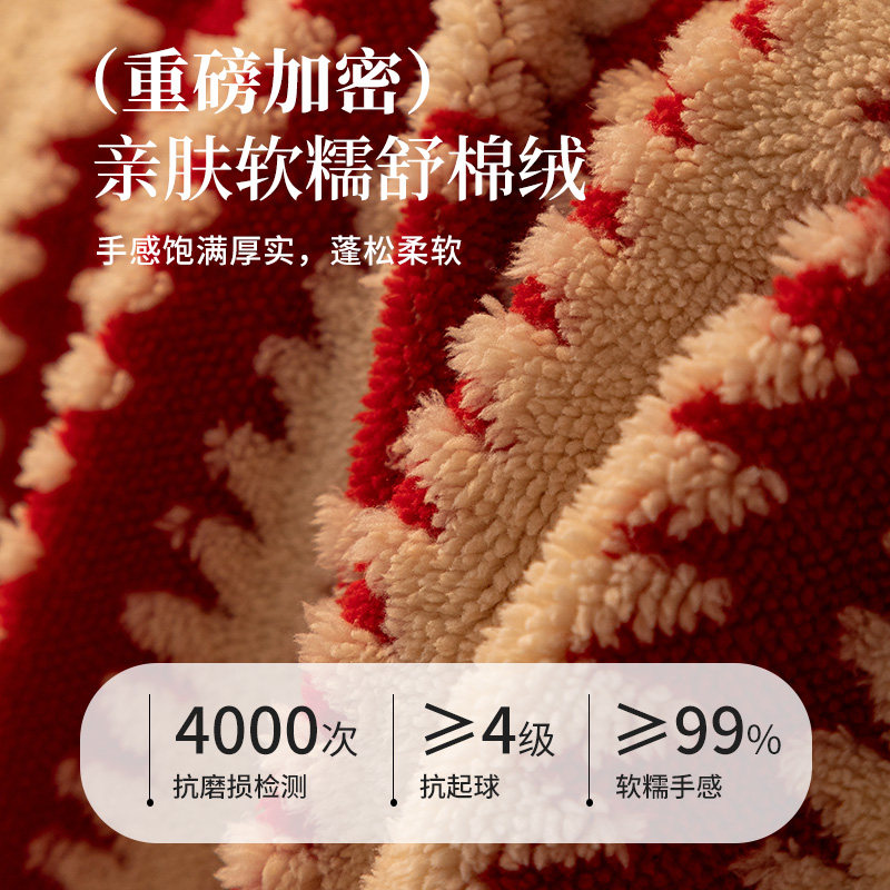 喜庆新年氛围感2025新款沙发盖布冬季加厚坐垫防猫抓毛绒沙发套罩,淘宝优惠券,粉丝福利购,淘宝优惠卷