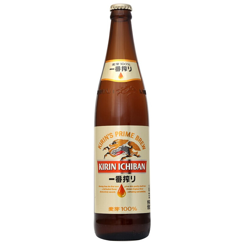【日本风味】麒麟一番榨啤酒600ml*12瓶装精酿啤酒整箱啤酒江浙沪-图0