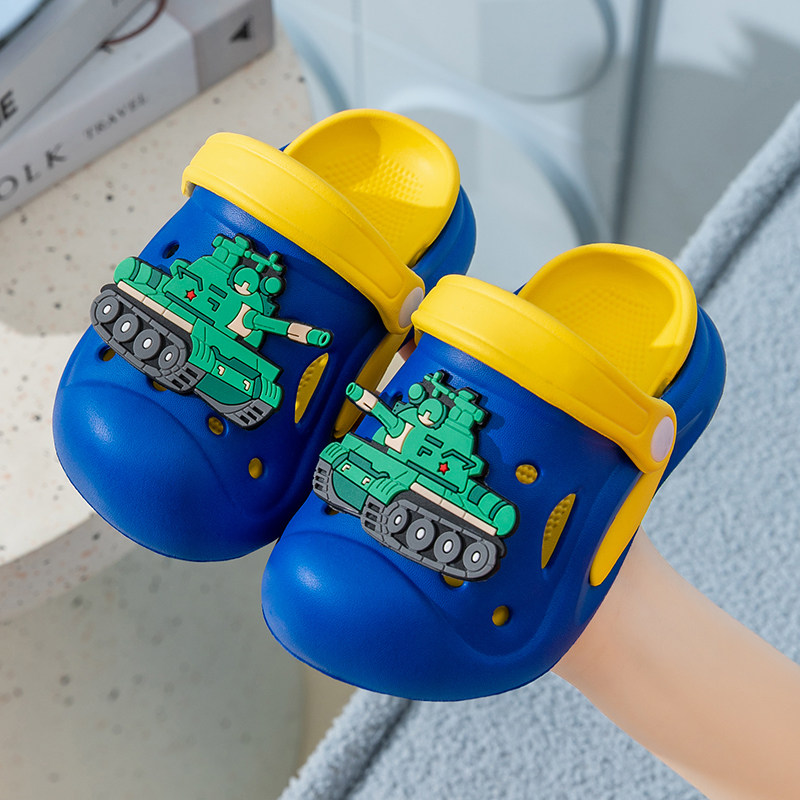 包头儿童凉拖鞋男童夏季居家厚底防滑外穿卡通坦克宝宝男孩洞洞鞋,淘宝优惠券,粉丝福利购,淘宝优惠卷