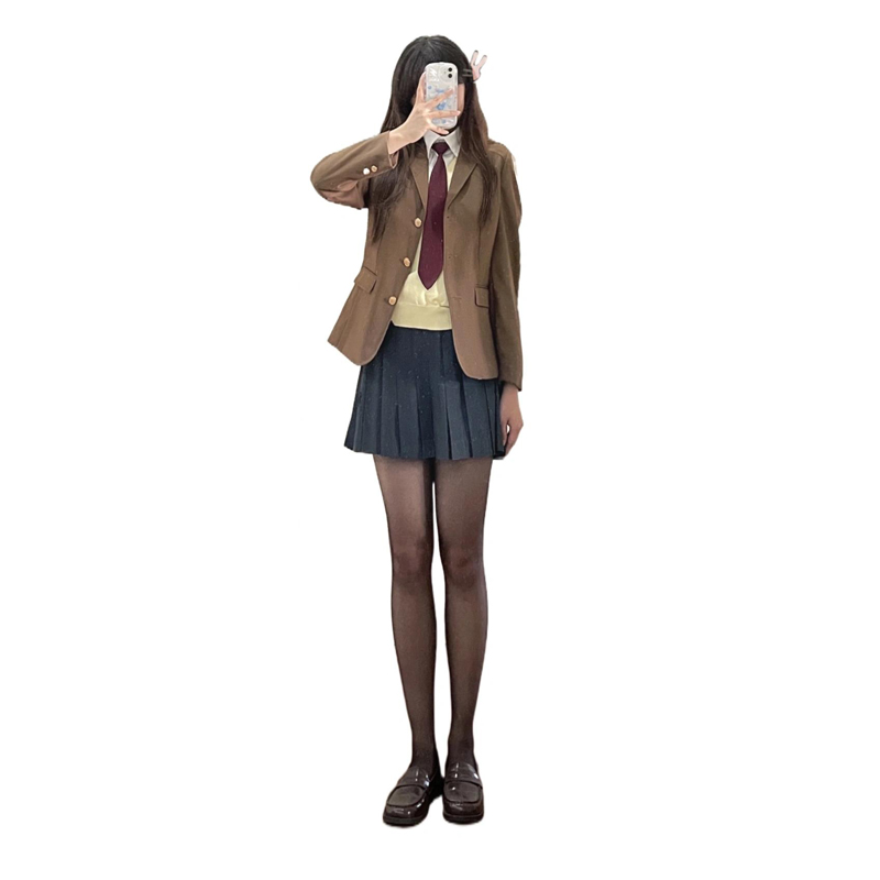 正版麻衣学姐jk制服秋冬套装辣妹纯欲少女全套原创学院风短裙大码