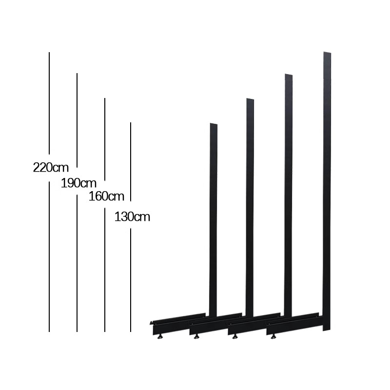 黑色白色货架书架立柱洞洞板货架单面立柱ab柱衣帽间改造配件 - 图1