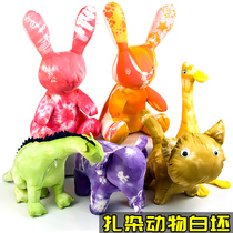 Zdyeing Diy Material Bab Puppet Blue Dyeing Suit Kindergarten Parent-child Batik Doll White Embryo Handmade Paint Tool