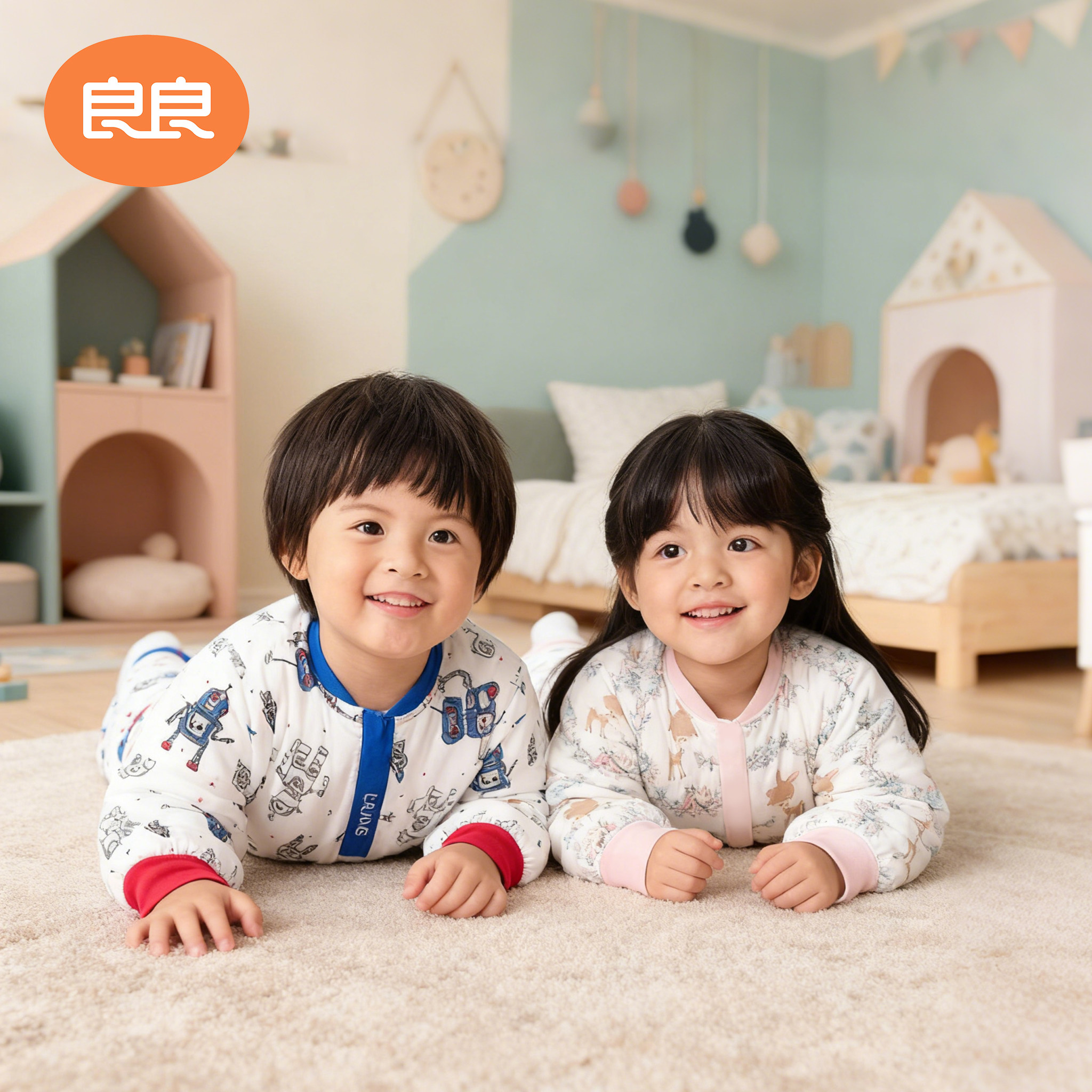 良良婴儿睡袋春秋薄款分腿睡袋儿童秋冬款防踢被子新生儿四季通用,淘宝优惠券,粉丝福利购,淘宝优惠卷