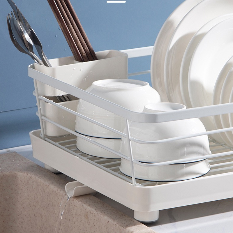 Stainless steel dish drying rack storage kitchen cup holder - 图0