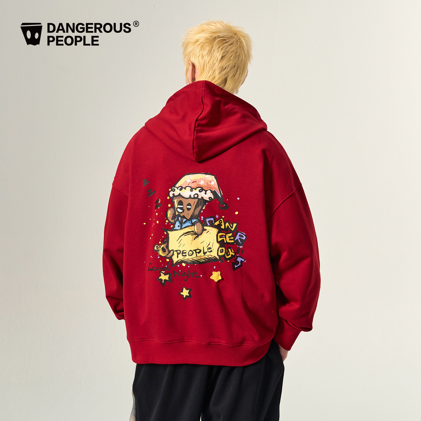 Dangerouspeople薛之谦dsp卡通瞌睡小D连帽卫衣潮牌宽松情侣上衣