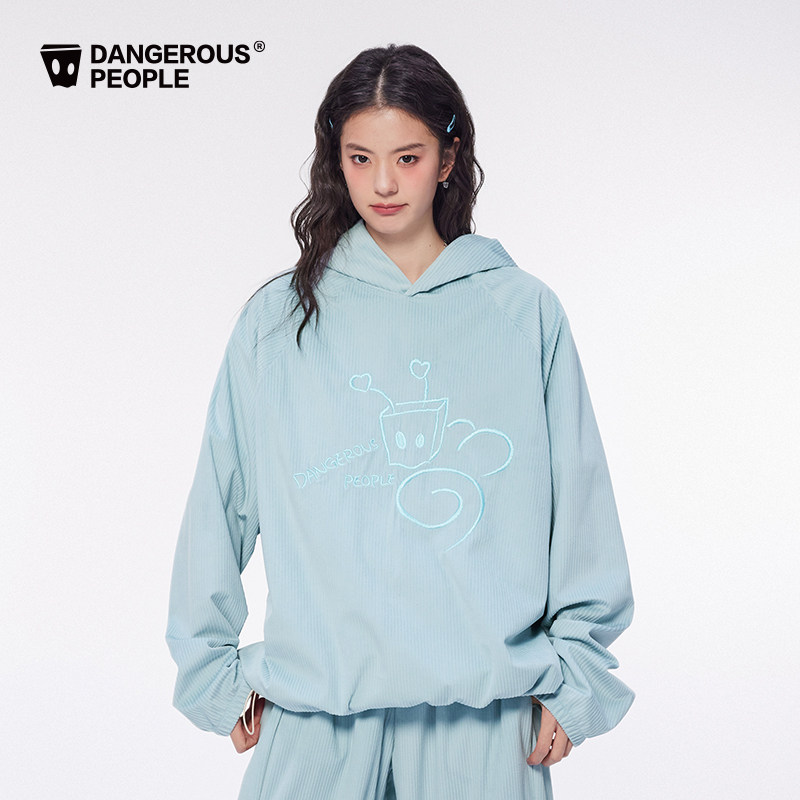 Dangerouspeople薛之谦dsp蜜蜂刺绣插肩袖宽松休闲百搭潮连帽卫衣,淘宝优惠券,粉丝福利购,淘宝优惠卷