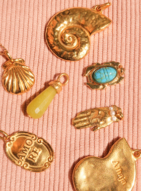 西班牙Alhaja绿色石英吊坠项链