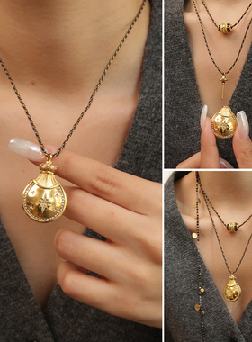 MyaBay可调节抽绳香水瓶吊坠项链