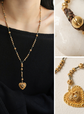 【25秋冬新品】黄铁矿爱心项链