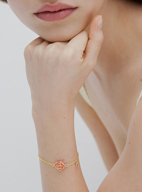 Les Nereides漫步巴比松系列 粉色银莲花 手链