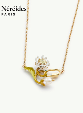 Les Nereides岩石之花系列 雏菊与珍珠 项链