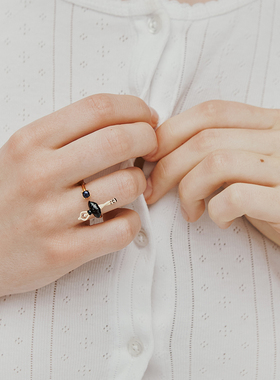 Les Nereides迷你芭蕾系列 黑色芭蕾舞裙 可调节戒指