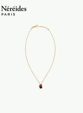 Les Nereides爱护小动物系列 红玫瑰与黑钻 项链