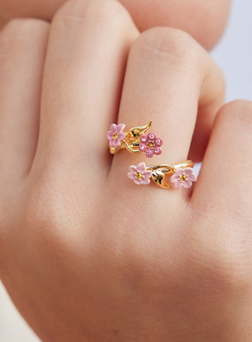 Les Nereides粉黛茉莉系列 粉色茉莉花 戒指