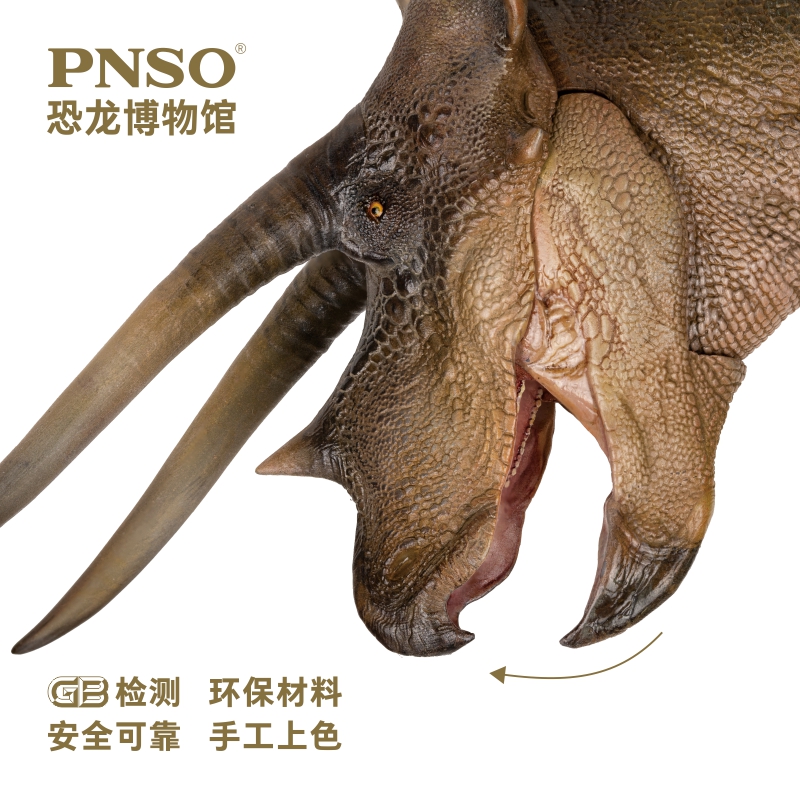 PNSO新版三角龙多利附三角龙头骨恐龙博物馆1比35科学艺术模型 - 图1