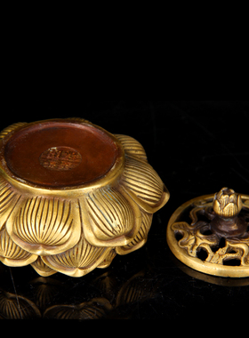 卓好黑色莲花摆件