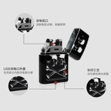 Двухдуговая электронная ветрозащитная креативная высококлассная зажигалка с зарядкой, популярно в интернете