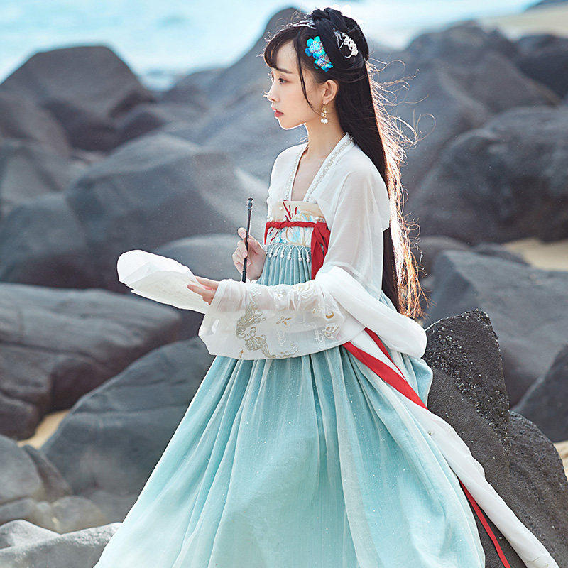 十三余小豆蔻儿[珍珠少女-银临联名款]6米摆齐胸衫裙汉服女飘逸