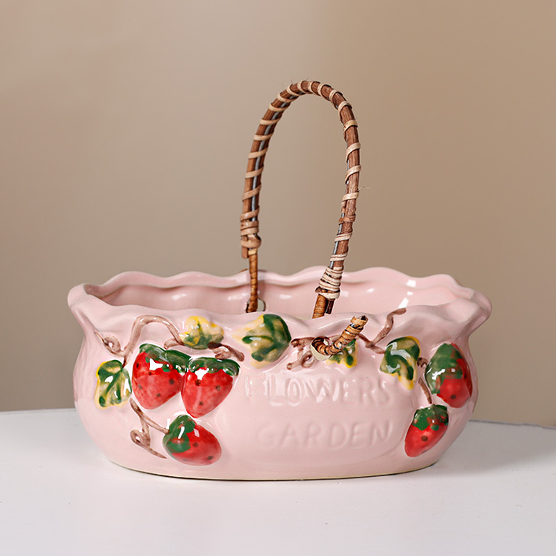 创意多肉盆大口径粗陶透气大号肉肉植物提篮拼盘陶瓷花盆特价清仓,淘宝优惠券,粉丝福利购,淘宝优惠卷