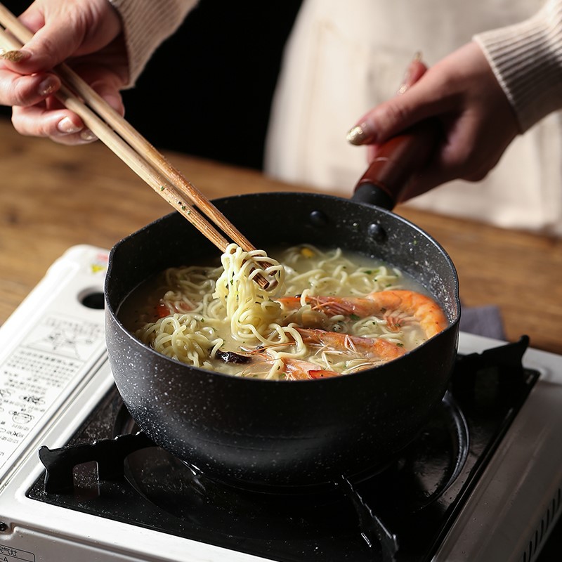 日式雪平锅日本泡面小奶锅不粘锅电磁炉锅辅食锅牛奶小锅煮锅汤锅 - 图2