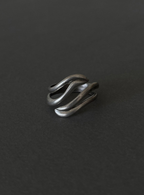 KIKO波纹造型纯银情侣戒指