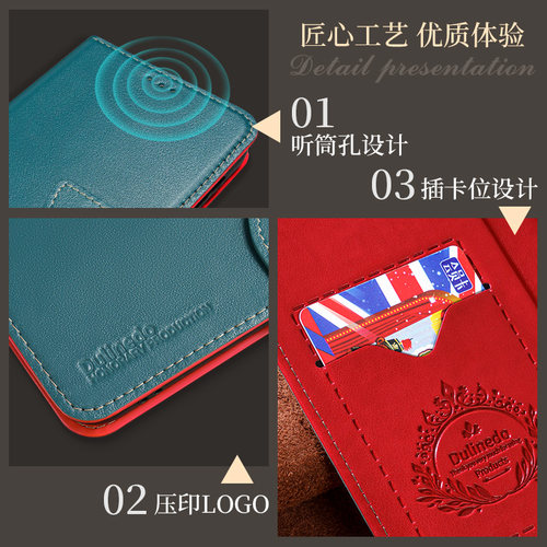 适用于苹果17真皮手机壳14ProMax保护套iphone16e翻盖皮套15promax防摔软壳15pPlus全包防摔13钱包插卡12pro - 图3