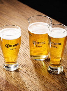科罗娜啤酒杯 精酿啤酒专用杯 墨西哥科罗纳酒杯 家用果汁饮料杯