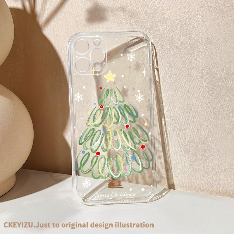 适用于苹果15手机壳17promax新款16蝴蝶14plus透明软13pro超薄11/12mini硅胶6sp简约xsmax全包7/8p防摔se3秋 - 图0