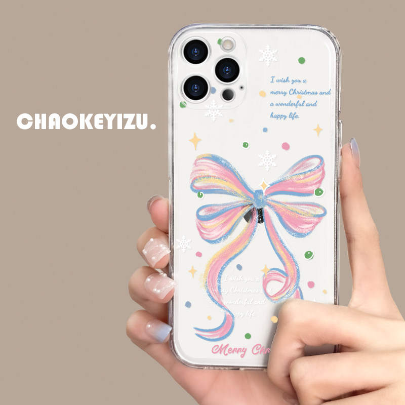 适用于苹果15手机壳17promax新款16蝴蝶14plus透明软13pro超薄11/12mini硅胶6sp简约xsmax全包7/8p防摔se3秋 - 图1