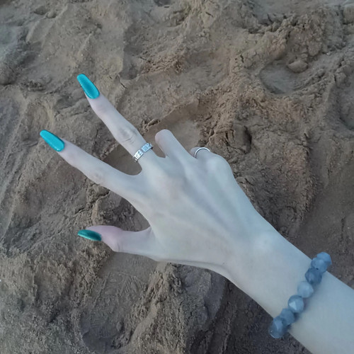 手工穿戴甲绝美墨尔本猫眼美甲贴片爆闪高级感玻璃珠指甲显白防水 - 图2