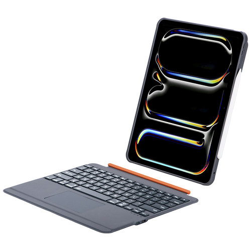 适用2025苹果ipad pro13妙控键盘保护套Air11/8平板12.9寸6/7智能蓝牙磁吸分离式一体触摸鼠标A2925/6壳A3007 - 图0